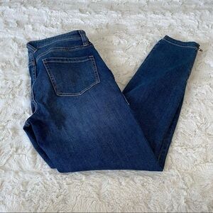 Joie Women's Blue Mid Rise Ankle Zip Cropped Skinny Jeans Size 28